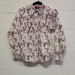 Cactus 🌵& Floral 🌹 Girl’s Button Down Shirt